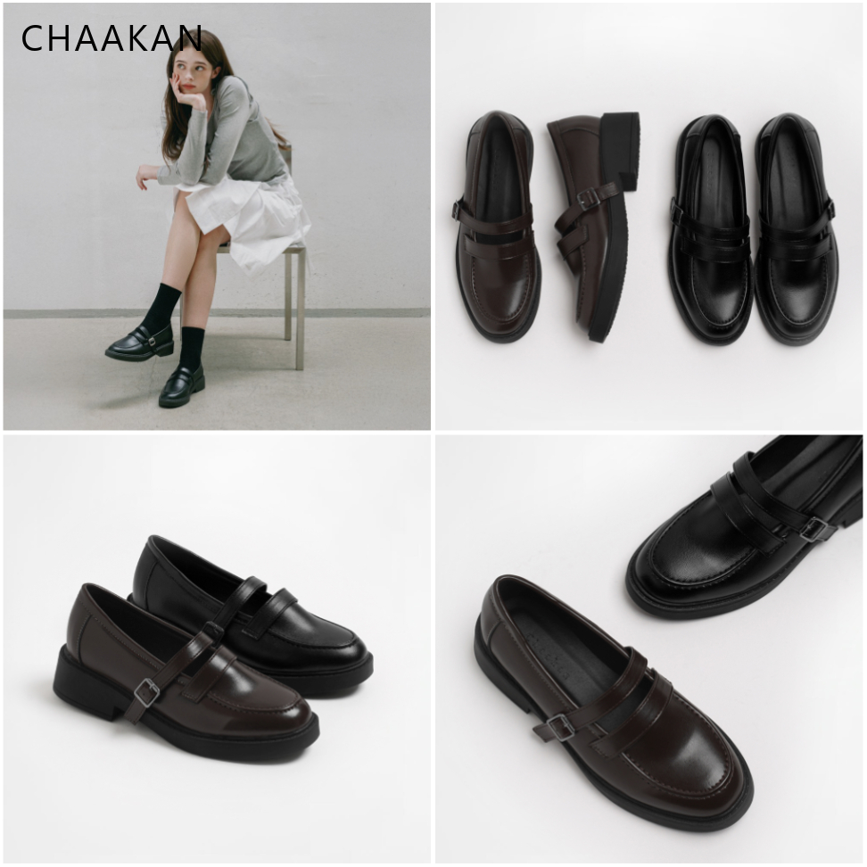 CHAAKAN [สินค้าจากเกาหลี 100%] Pelling Mary Jane Loafers โลฟเฟอร์ รุ่นขายดี มินิมอล ใส่ทุกวัน สายคลาสสิก พื้นนุ่ม เกาหลี