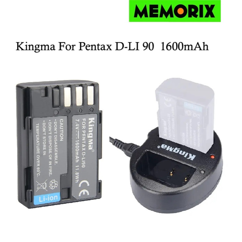 KingMa For Pentax D-LI90 (1600mAh) Rechargable Li-ion Battery for Pentax 645D 645Z K-01 K-3 K-5 K-5 