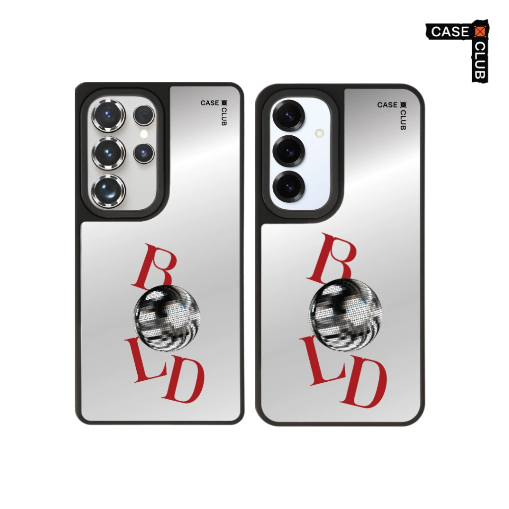 CaseClub เคสโทรศัพท์ เคสกระจก ลาย Bold Disco สำหรับ Galaxy S25/S24 Ultra/S25/S24