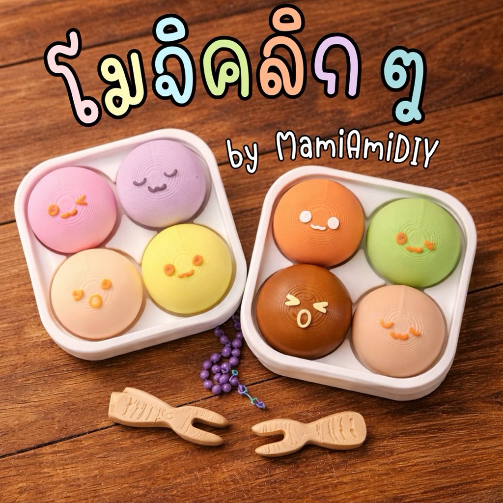 โมจิคลิกเกอร์ พวงกุญแจไดฟูกุจิ๋ว ของเล่นคลายเครียด เสียงเพลิน