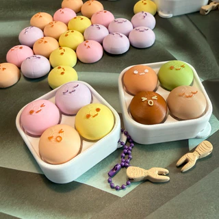 Mochi Clicker โมจิ หนมเปี๊ยะ ไดฟูกุ พวงกุญแจคลิกได้ งานศิลปะ ของสะสม