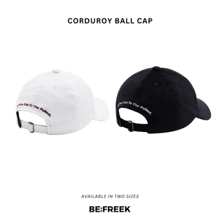 BE;FREEK หมวกแก๊ปลูกฟูกปักโลโก้ SMALL SIZE (สีขาว / สีดำ) CORDUROY EMBROIDERY LOGO BALL CAP SMALL SIZE (WHITE / BLACK)