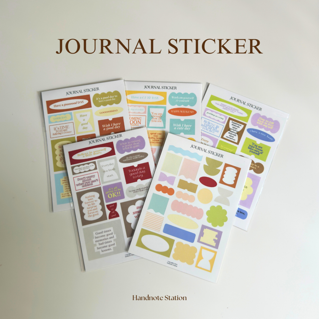สติกเกอร์ตกแต่งสมุดโน๊ต สติกเกอร์ตกแต่ง สติกเกอร์ตกแต่งไดอารี่รุ่น journal sticker