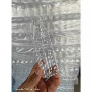 ขวด PET ทรงเหลี่ยมลาย 160ml พร้อมฝา 150ขวด