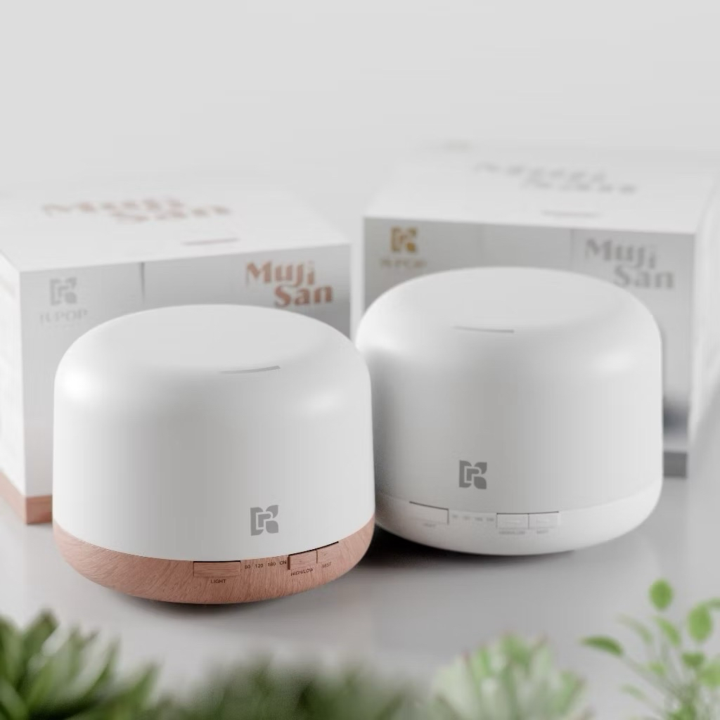[K-Pop Aroma]🔥พร้อมส่ง‼️เครื่องพ่นไอน้ำอโรม่าแนวมูจิซังเนวMuji 💦เครื่องทำความชื้น ความจุ 500ml.น้ำมั