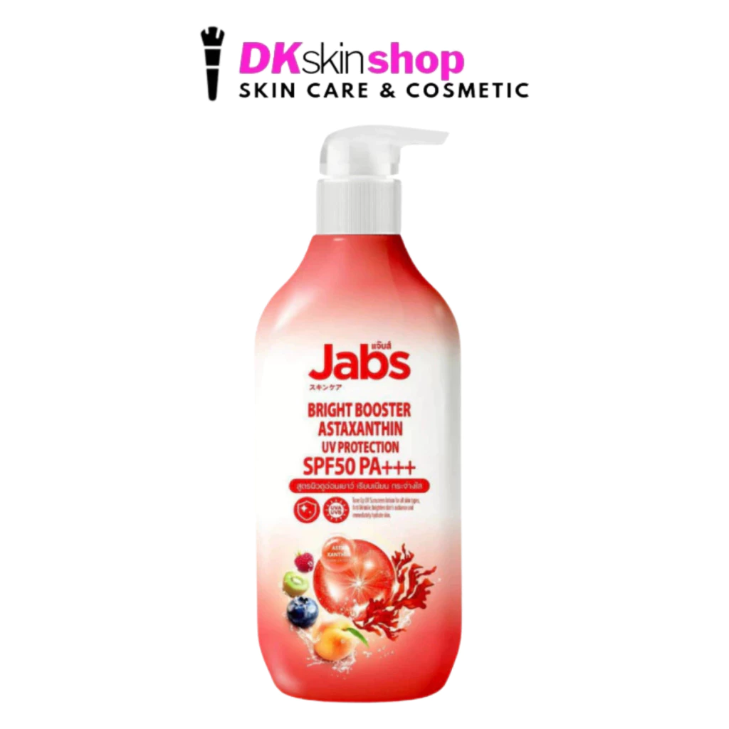 แจ๊บส์ ไบร์ท บูสเตอร์ แอสตาแซนธิน ยูวี โพรเทคชั่น JABS BRIGHT BOOSTER ASTAXANTHIN UV PROTECTION SPF50 PA+++ (450 ml.)