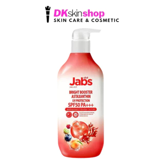 แจ๊บส์ ไบร์ท บูสเตอร์ แอสตาแซนธิน ยูวี โพรเทคชั่น JABS BRIGHT BOOSTER ASTAXANTHIN UV PROTECTION SPF50 PA+++ (450 ml.)