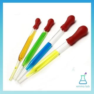 Dropper หลอดแก้ว หลอดหยดสี ดรอปเปอร์ ดอปเปอร์ พร้อมจุกยาง หลอดหยด หยดเล็ก ที่หยดสาร dropper ที่หยดสี