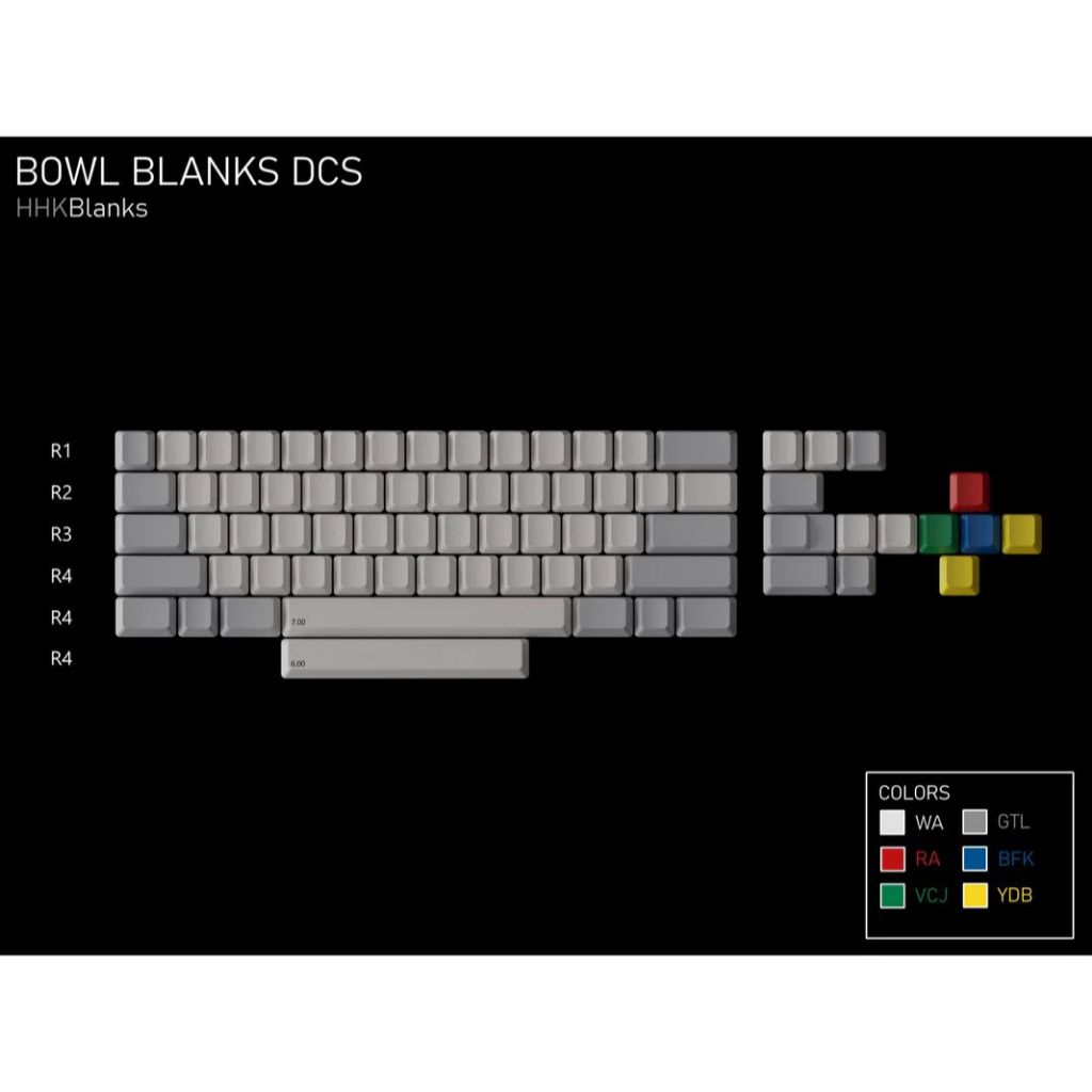 DCS Blanks keycap - HHKB base kit