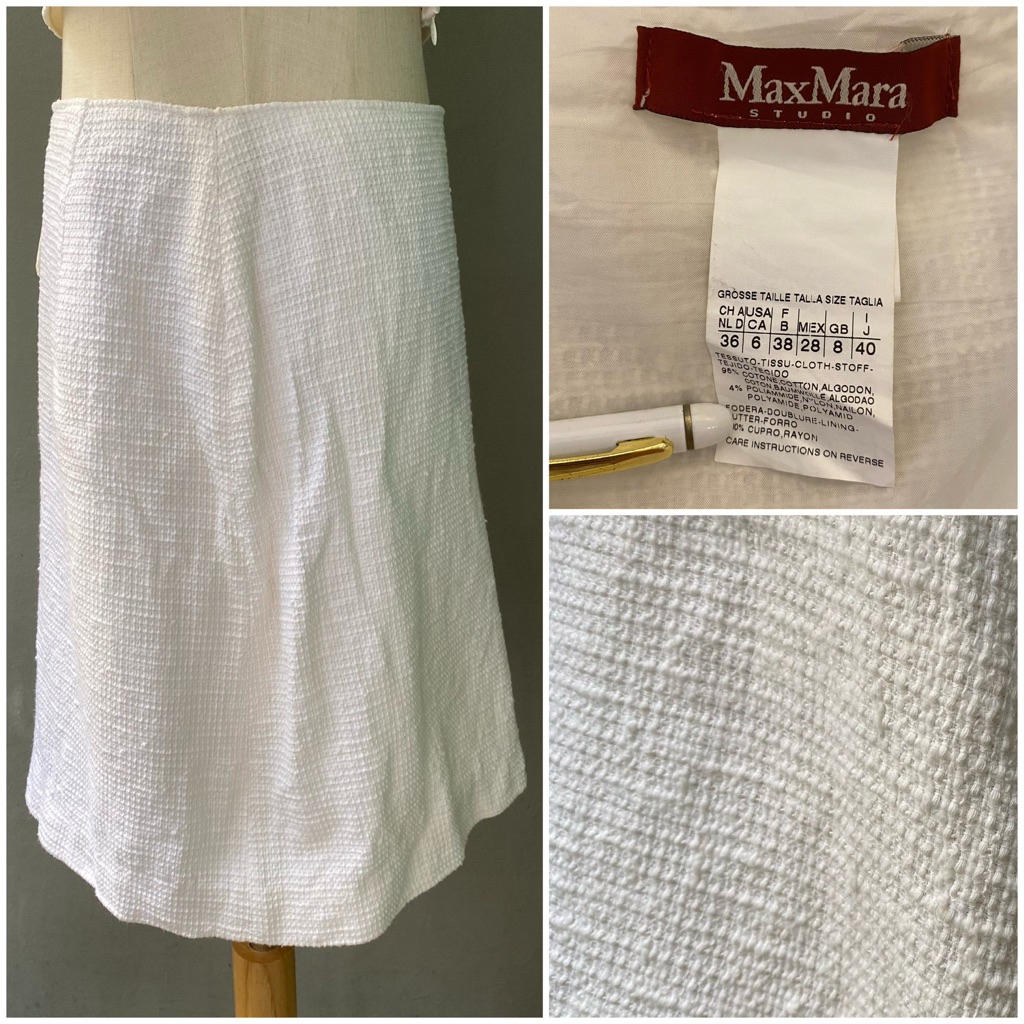USED Max Mara Studio tweed skirt