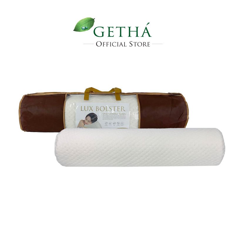 หมอนข้างยางพาราแท้ 100% แบรนด์ Getha รุ่น Lux Bolster นุ่มแน่น ถูกใจคนชอบกอด รองรับทุกท่านอน อายุการใช้งาน 10 ปี
