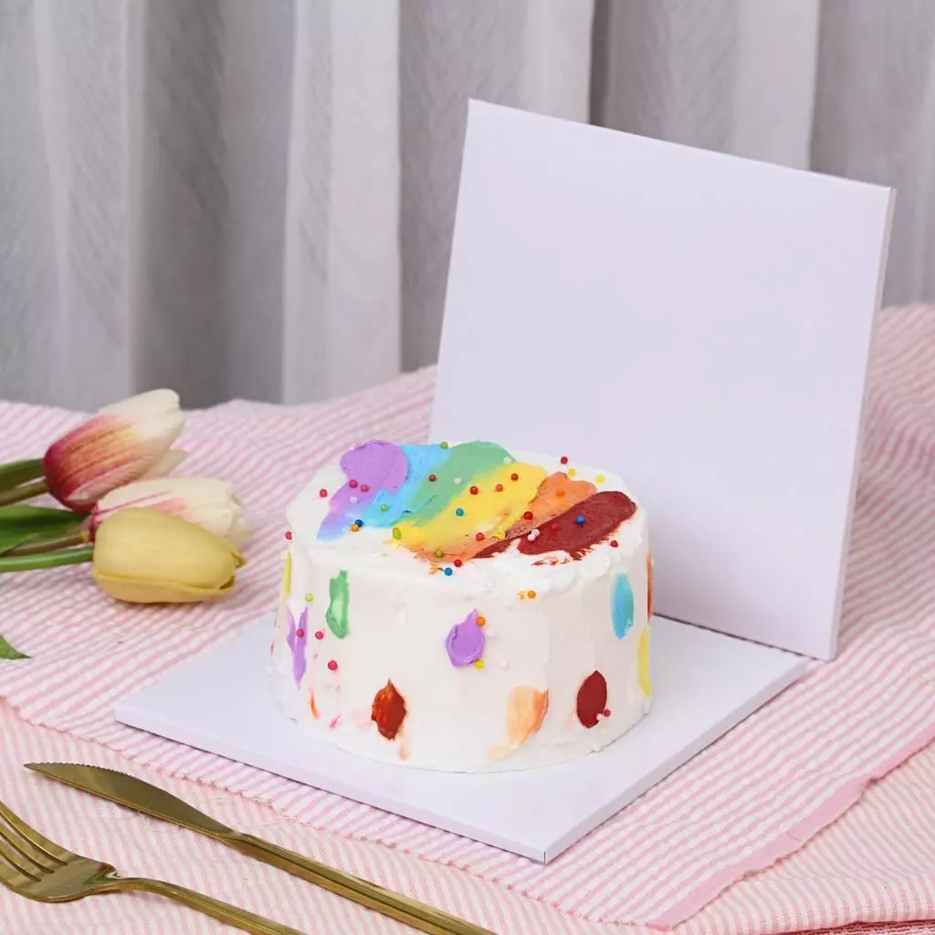 Boxjourney ฐานรองเค้กพรีเมี่ยม ฐานรองเค้กครึ่งปอนด์ ไซส์ 1-3 ปอนด์ ( 10 ชิ้น/แพ็ค) ฐานรองเค้ก