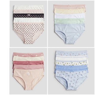H&M กางเกงในเด็ก Briefs แพ็ค 5 ชิ้น เด็กผู้หญิง 1-10 ปี ของใ…