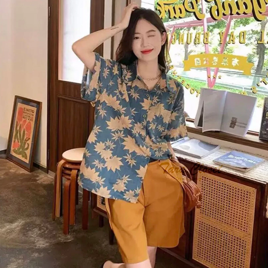 TARA HW001 เสื้อฮาวายแขนสั้น ผ้าไหมอิตาลีพิมพ์ลายดอก thumbnail 3