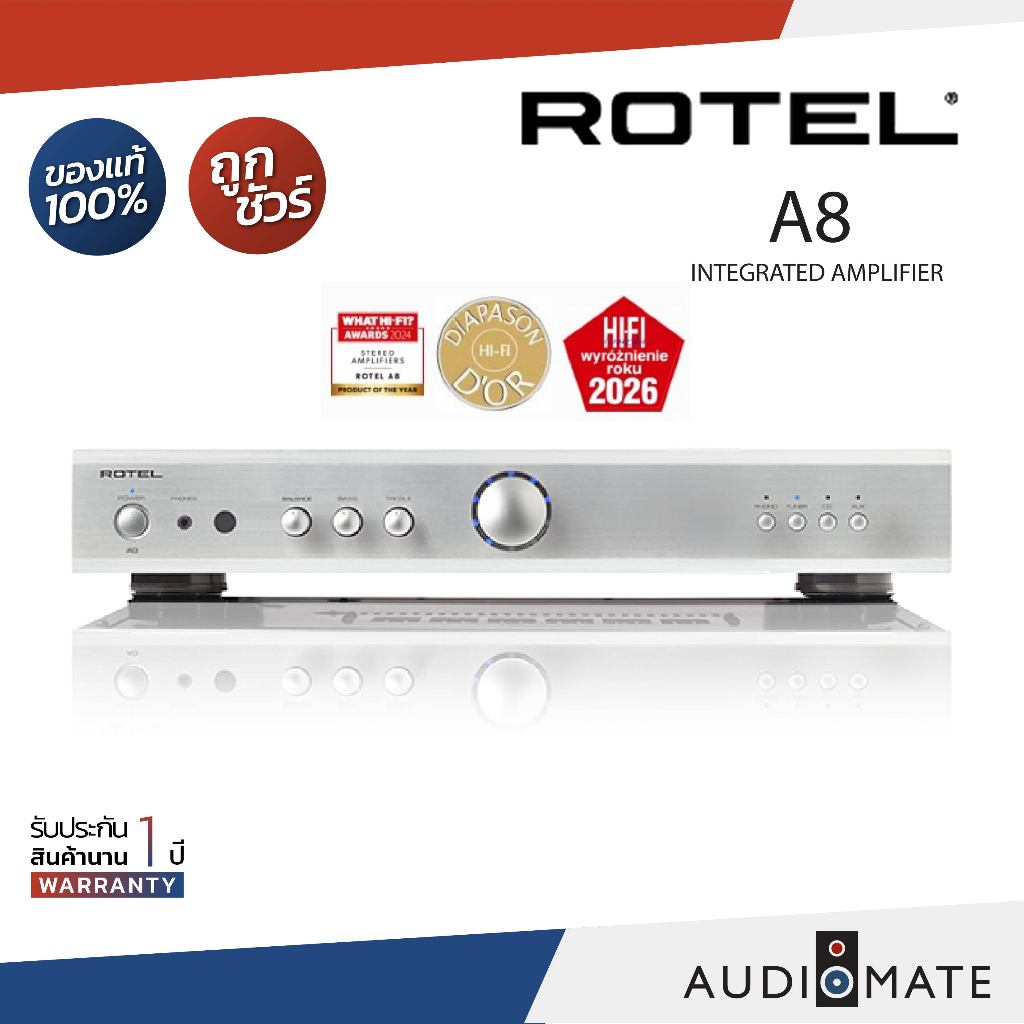ROTEL A8 /Integrated Amplifier/40 Watts per channel of Class A/B /รับประกัน 1 ปีโดยศูนย์ Zonic Visio