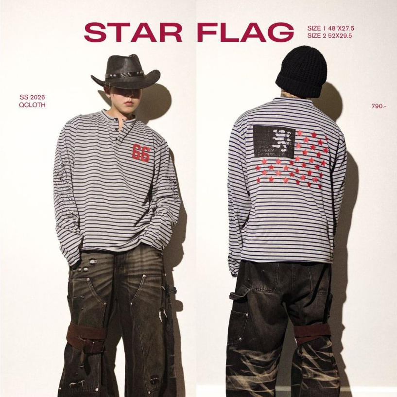 QCLOTH : STAR FLAG OVERSIZE (ส่งในวัน!!!!)