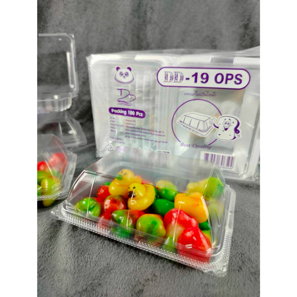MEEกล่องใสOPS DD-19ยกลัง(2400ใบ) บรรจุภัณฑ์เบเกอรี่ที่ใส่อาหาร กล่องขนม กล่องเค้ก