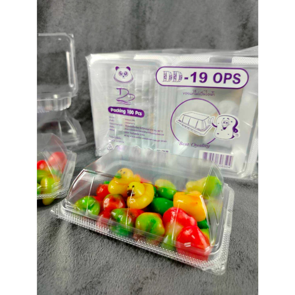 MEEกล่องใสOPS DD-19ยกลัง(2400ใบ) บรรจุภัณฑ์เบเกอรี่ที่ใส่อาหาร กล่องขนม กล่องเค้ก