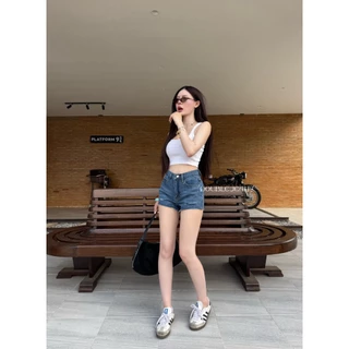 Double - DBBJ369 กางเกงยีนส์ขาสั้นเอวสูง ทรงสวยครบทุกแบบ