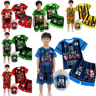 ชุดเด็กผู้ชายเท่ห์ๆ รุ่นนัมเบอร์ เสื้อแขนสั้นกางเกงขาสั้น ผ้…