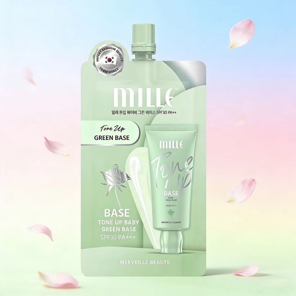 MILLE โทนอัพ เบบี้ กรีน เบส SPF30 PA++ 6g มิลเล่ โทนอัพ เบบี้ กรีน เบส SPF30 PA++ สำหรับผิวที่มีความ