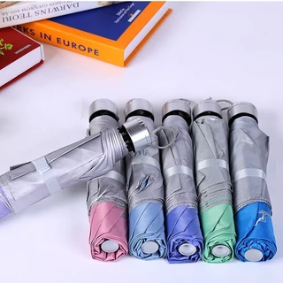 ร่ม ร่มอัตโนมัติสีพื้นAuto กันฝนกันแดดกันUV พกพาสะดวก น้ำหนักเบา Umbrella ระบบเปิด-ปิดออโต้（คละสี ）