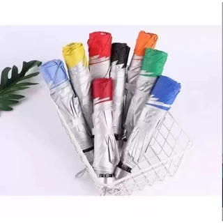 ร่ม ร่มอัตโนมัติสีพื้นAuto กันฝนกันแดดกันUV พกพาสะดวก น้ำหนักเบา Umbrella ระบบเปิด-ปิดออโต้（คละสี ）