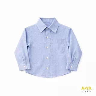เสื้อเชิ้ตเด็กชาย 👦🏻 ผ้าออกซ์ฟอร์ด พร้อมผ้าพาดไหล่สีกรม แขนยาว 1-9 ขวบ ผลิตในไทย พร้อมส่ง 🚚 (แขนยาว)