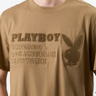 PLAYBOY เสื้อผ้าผู้ชาย/เสื้อ/เสื้อยืดสีน้ำตาล รุ่น P1MT269TB031BR
