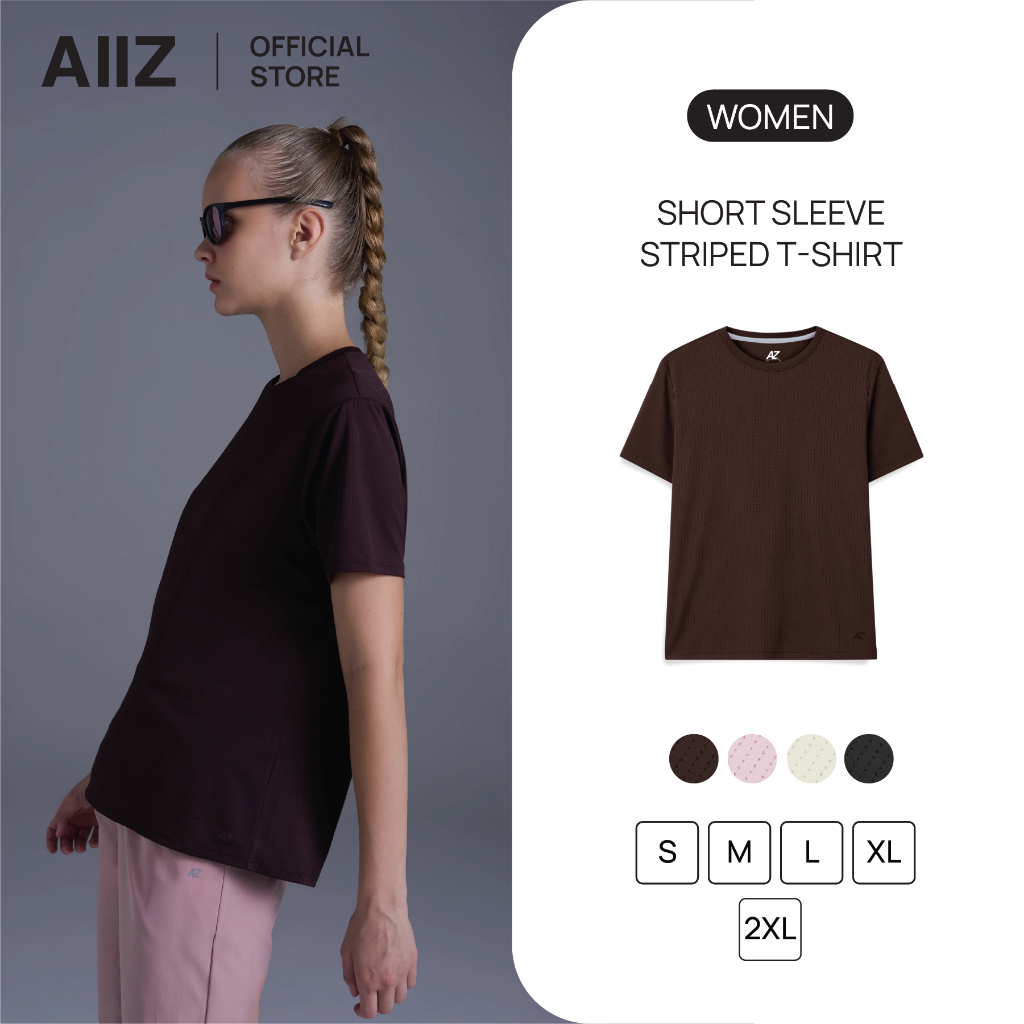 AIIZ เสื้อแอคทีฟผู้หญิงคอกลม