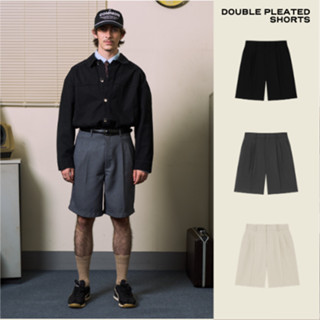 CU [5สี] กางเกงขาสั้น ทรง Bermuda Shorts (Double Pleated)  เ…