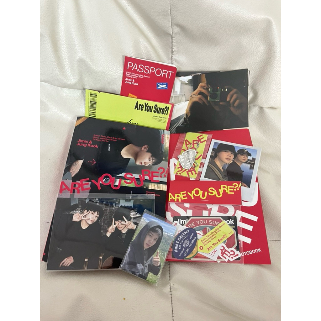 (พร้อมส่ง)BTS Jimin x JungKook PHOTOBOOK Are you sure ss2 มีเเถม weverse จองกุก จีมิน