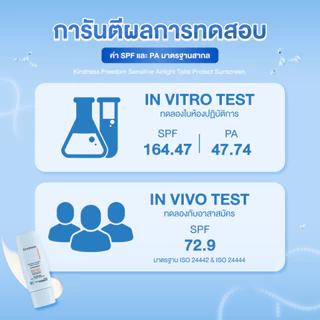 [แพ็คคู่] กันแดดสูตรกันน้ำ Kindness Freedom Sensitive Airlight Total Protect Sunscreen SPF 50+ PA++++ เนื้อน้ำนม