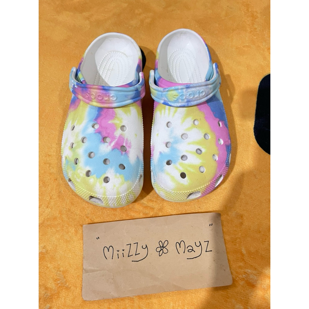 crocs classic สีมัดย้อม m7w9 size 40 ยาว 25.5 cm