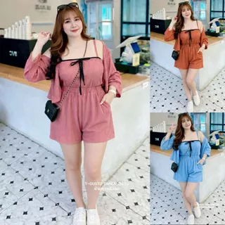 C21ชุดเซตสาวอวบ3ชิ้น งานผ้าท๊อฟฟี่ใส่สบายผ้านิ่ม-น่ารัก