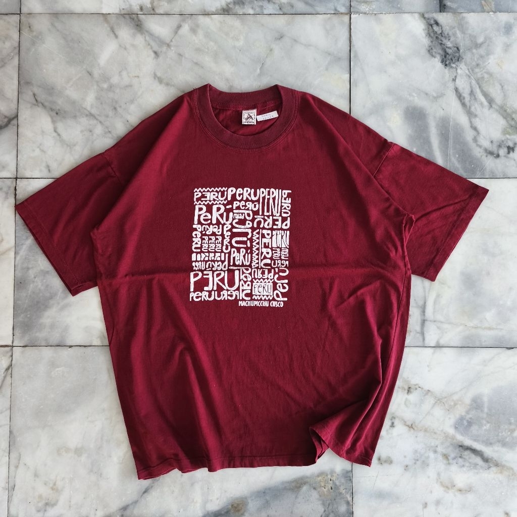 เสื้อยืด Vintage Peru Machu Picchu 100th Anniversary Size 22x27