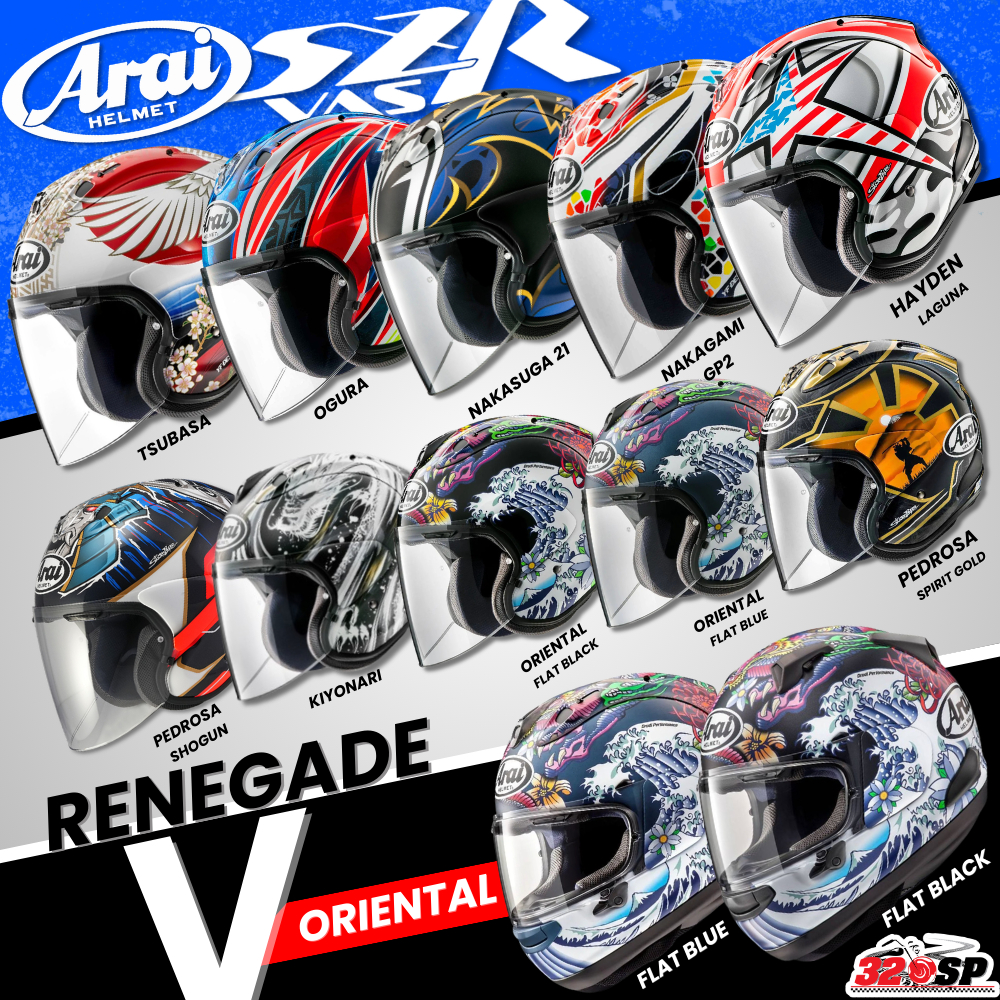 หมวกกันน็อค Arai SZ-R VAS /  Renegade-V ,  ของแท้ผ่อน 0% 10เดือน ส่งไว!! 320SP