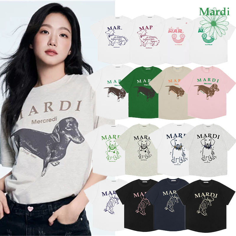 Mardi Mercredi Tshirt Swing The Tail Ddanji (Oatmeal Black, White Green, White Pink, Ivory Navy)
