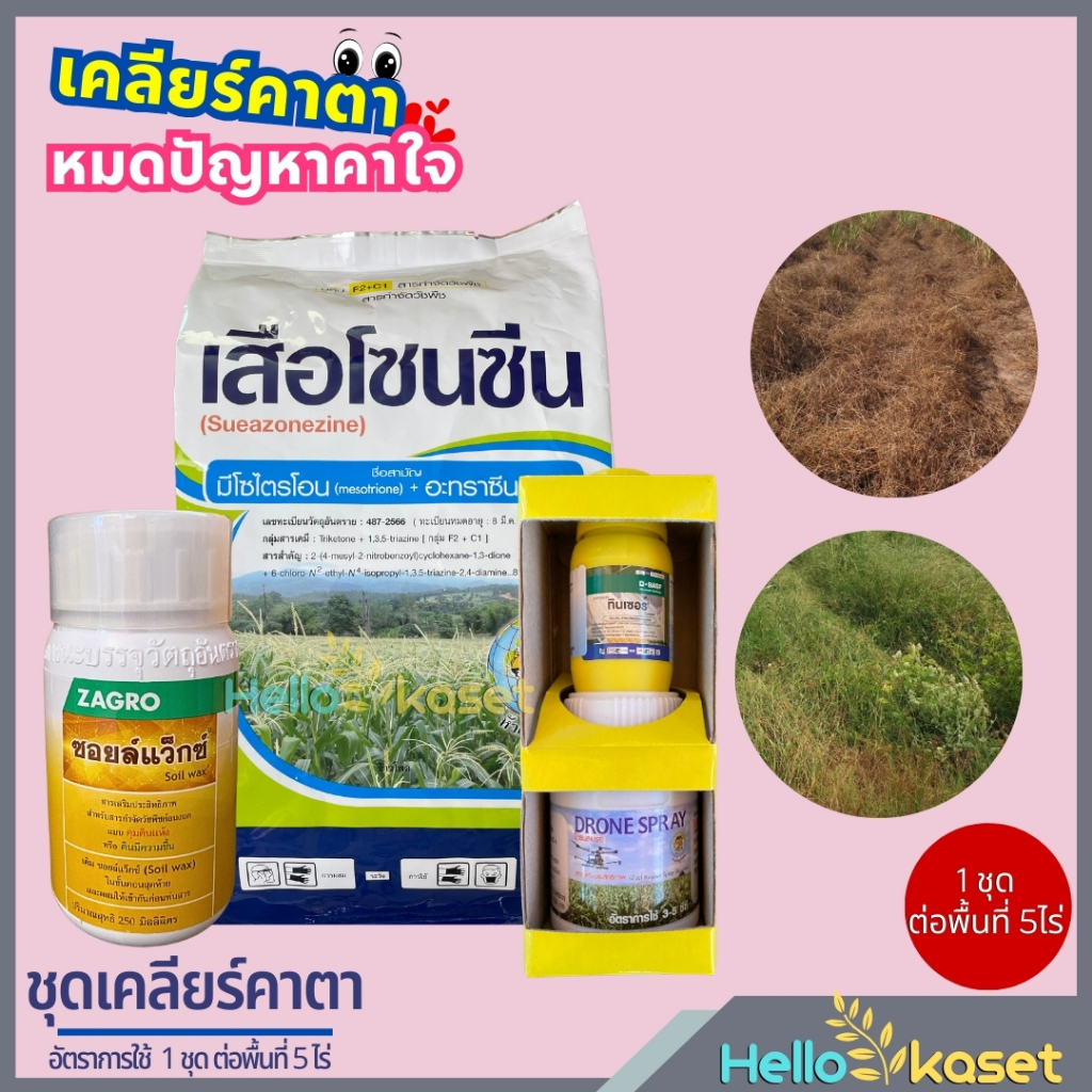 ชุดเคลียร์คาตา หมดปัญหาคาใจ สำหรับพื้นที่ 5 ไร่ ควบคุมกำจัดวัชพืชใบแคบใบกว้าง
