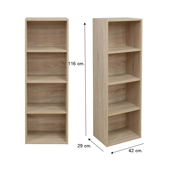 พร้อมส่ง ชั้นวางเอนกประสงค์ 4 ช่อง ขนาด 42x29x116 m.ชั้นเก็บเอกสาร หนังสือ หรือเป็นตู้อเนกประสงค์ใช้เก็บของ เฟอร์นิเจอร์