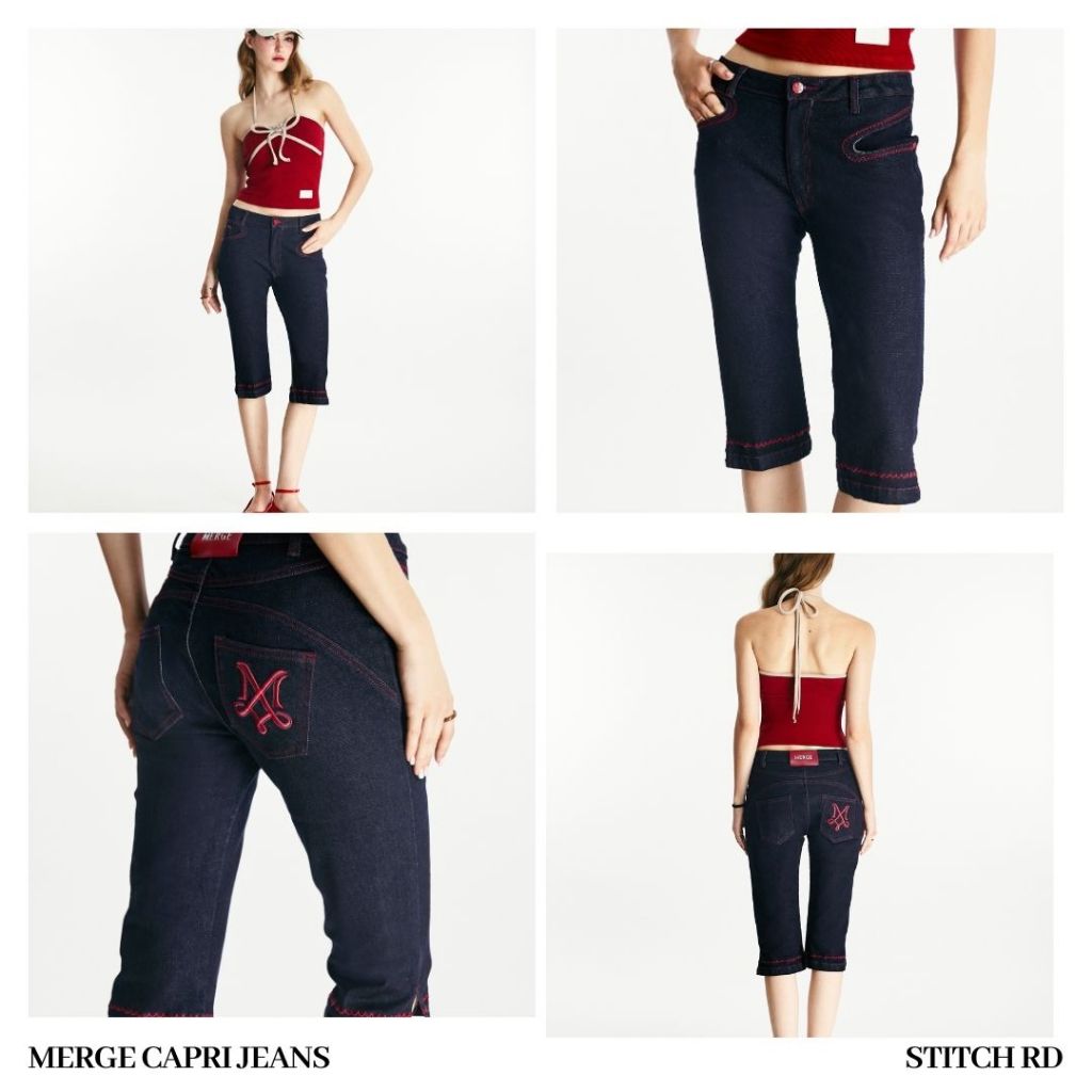 Merge Official – Merge Capri Jeans (พร้อมส่ง) ราคา ถูกที่สุด ดีลบีเคเค แกลเลอรีภาพที่ 3
