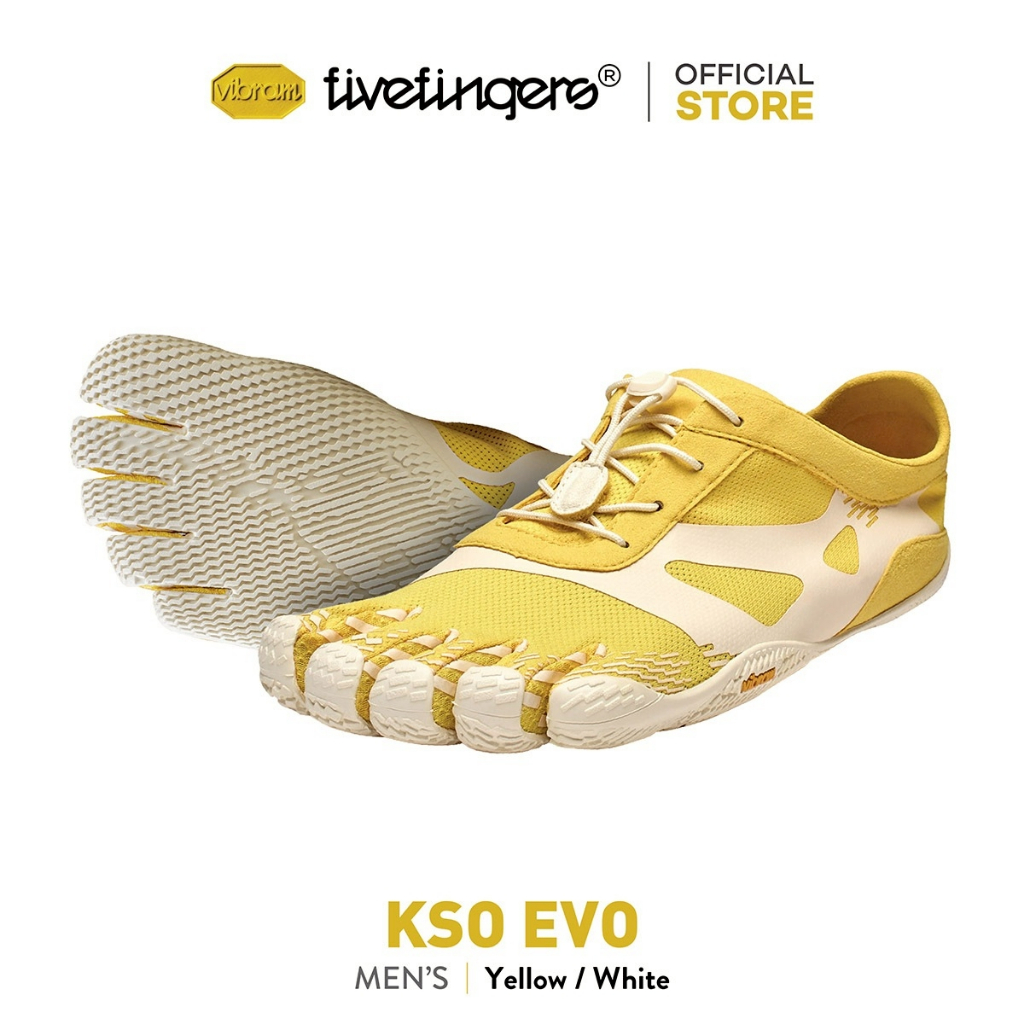Vibram FiveFingers รุ่น KSO EVO รองเท้าเทรนนิ่ง รุ่นผู้ชาย สี Yellow/White