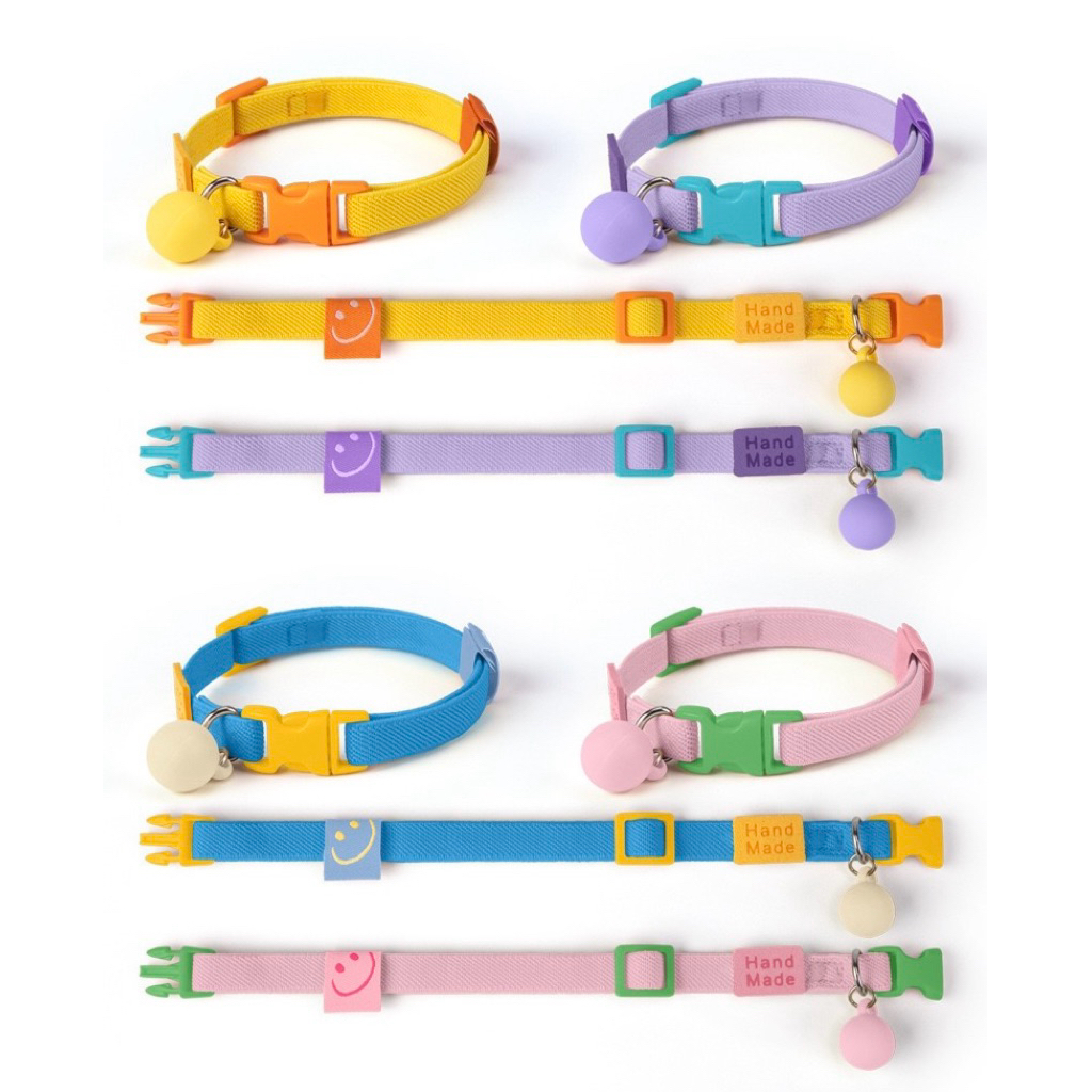 [พร้อมส่ง]ปลอกคอแมว ปลอกคอสัตว์เลี้ยง สีสันน่ารัก