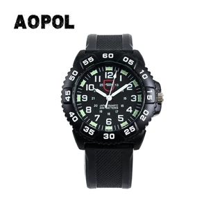 นาฬิกาข้อมือ AOPOL รุ่น 639 รุ่นยอดฮิต พรายน้ำ กันน้ำ ของพร้อมส่งจากไทย