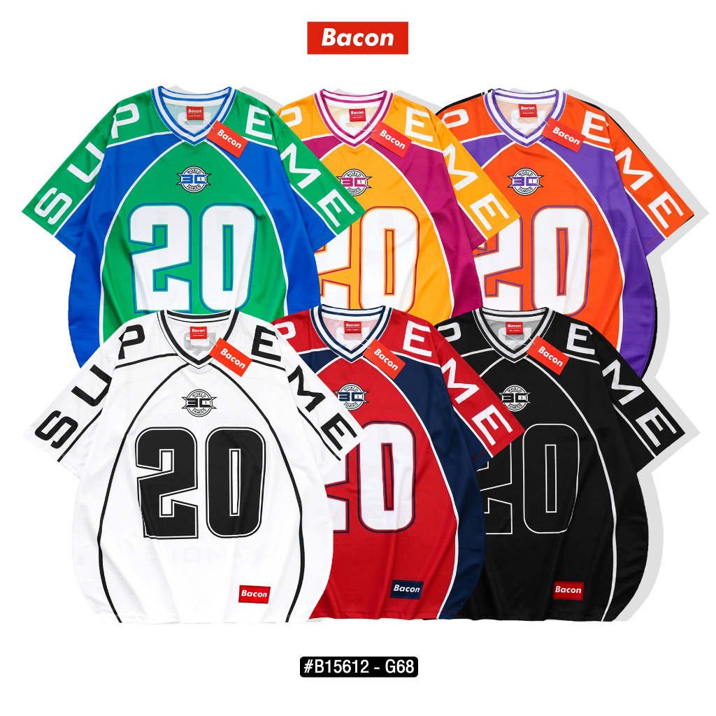 เสื้อเบสบอลแฟชั่น new collection 20 คอวี มี 6 สีให้เลือก