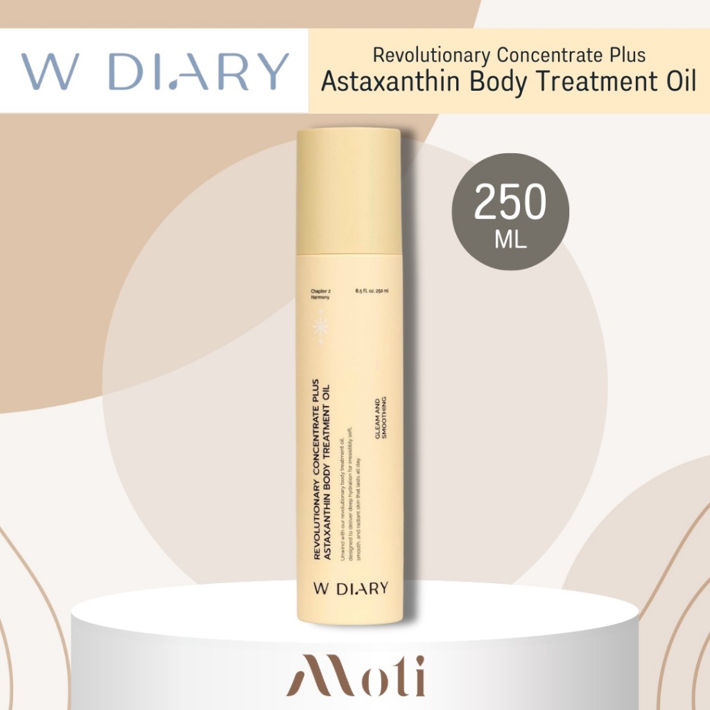 W DIARY Revolutionary Concentrate  Plus Astaxanthin Body Treatment Oil 250ml. ออยล์ฟื้นฟูผิว wdiary