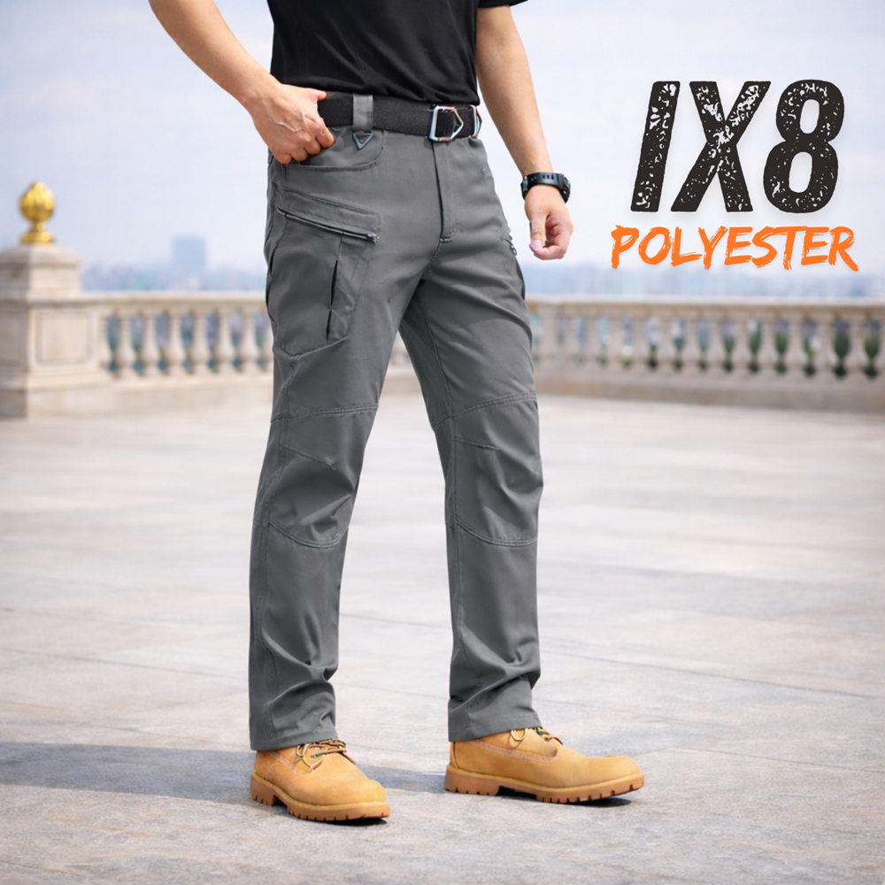 IX8 กางเกงคาร์โก้ กางเกงยุทธวิธี ผ้ายืด มีซับใน มีช่องกระเป๋าหลายช่อง XS-5XL