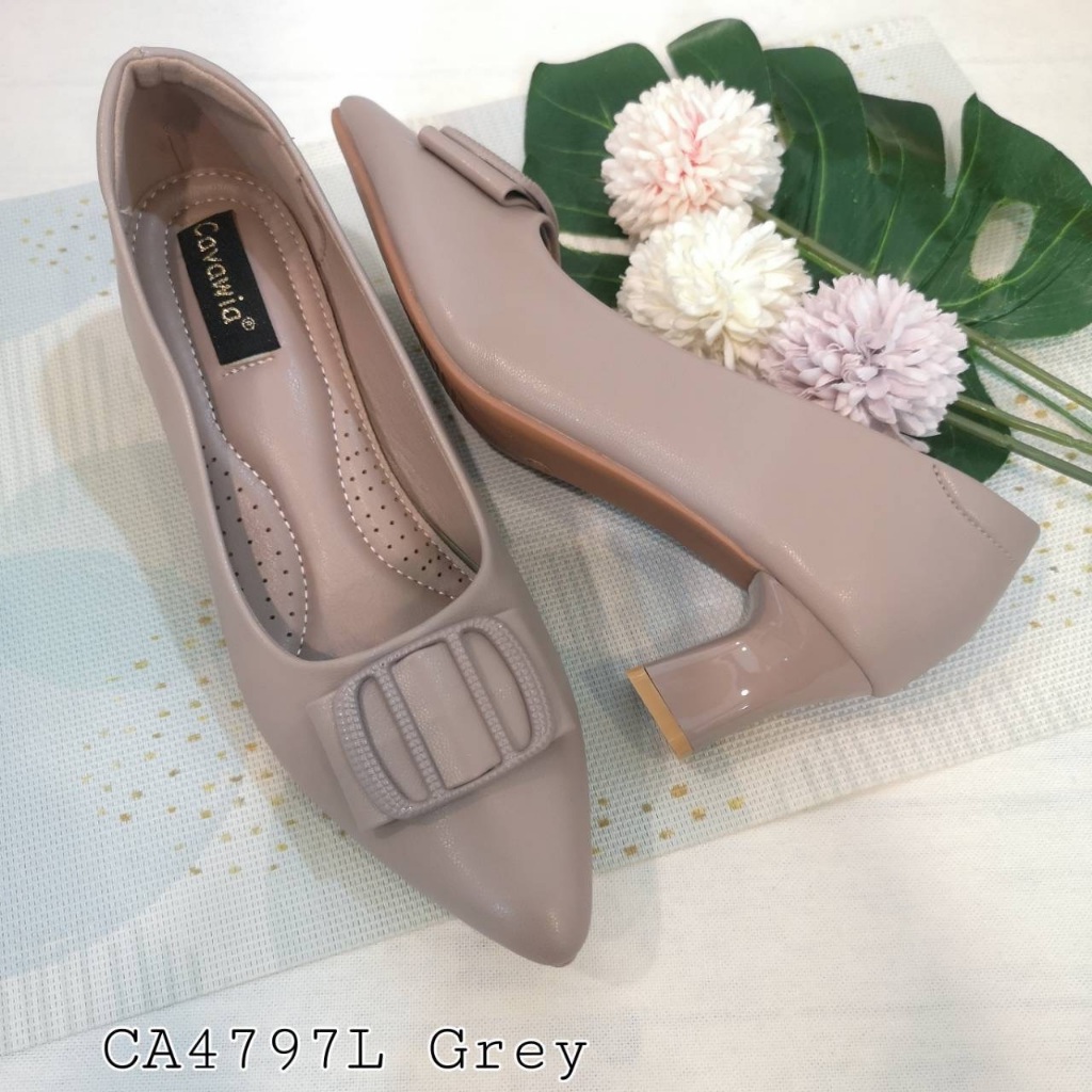 รองเท้าคัทชู  Cavawia ส้นใหญ่สูง2นิ้ว CA4797L