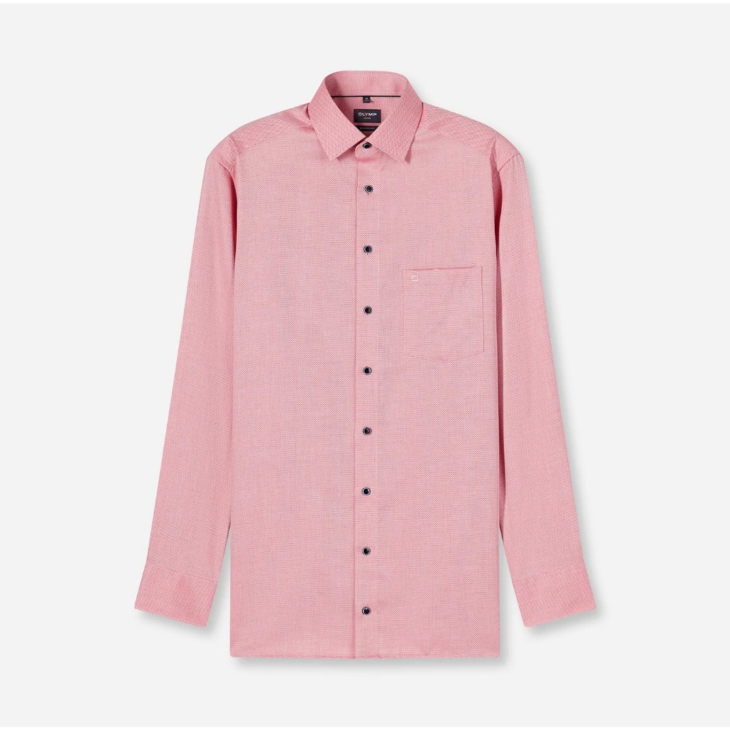 OLYMP LUXOR SHIRT เสื้อเชิ้ตผู้ชายแขนยาว ทรงตรง  Modern Fit สีแดง SPRI26