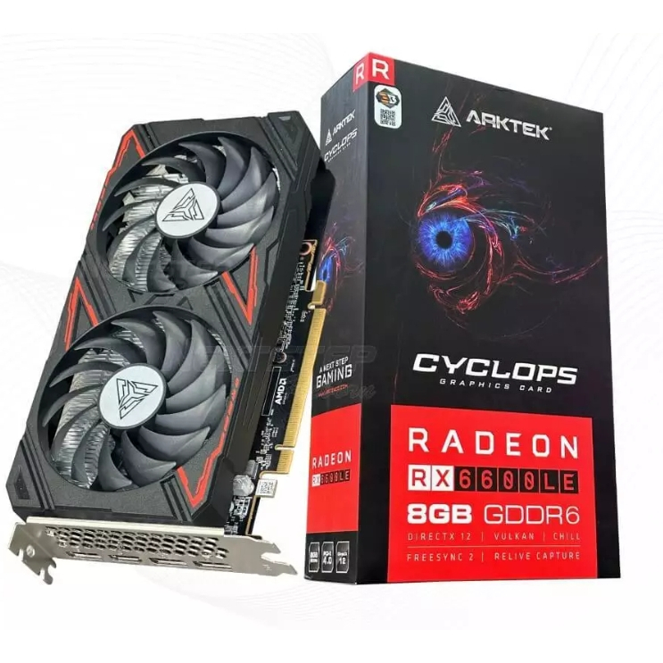 ARKTEK การ์ดจอ AMD Radeon RX 6600LE 8GB GDDR6 ประกัน 2ปี